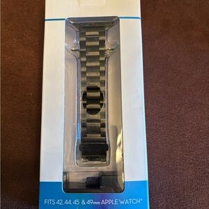 Men’s Black Stainless Steel Apple Watch Band